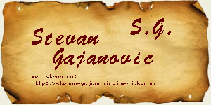 Stevan Gajanović vizit kartica